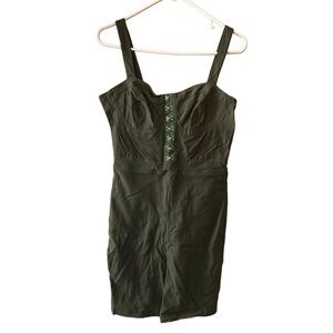 Elegant Dark Green Mini Dress